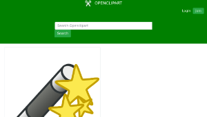 openclipart圖庫：Wand with Stars-資源代表圖