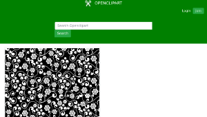 openclipart圖庫：Black And White Floral Pattern Background縮圖