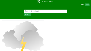 openclipart圖庫：Clouds and Lightning縮圖