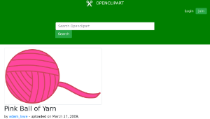 openclipart圖庫：Pink Ball of Yarn縮圖