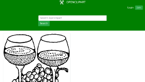 openclipart圖庫：two glasses of wine-資源代表圖