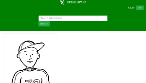 openclipart圖庫：sporty boy outline-資源代表圖