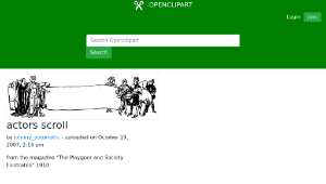 openclipart圖庫：actors scroll縮圖