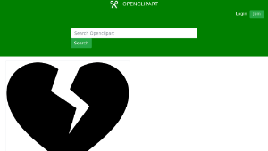 openclipart圖庫：Broken heart icon-資源代表圖