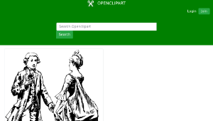 openclipart圖庫：Man and Woman Dancing縮圖