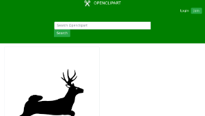 openclipart圖庫：Deer Jumping-資源代表圖