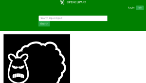 openclipart圖庫：Angry black sheep縮圖