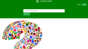 openclipart圖庫：Circlular 3D Question Mark縮圖