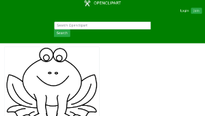 openclipart圖庫：Frog Line Art-資源代表圖