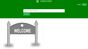 openclipart圖庫：Welcome Sign board縮圖