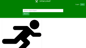openclipart圖庫：Running man icon縮圖