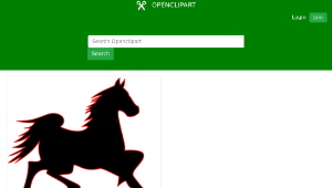 openclipart圖庫：Fire Horse縮圖