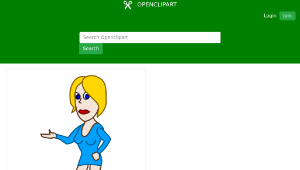 openclipart圖庫：Comic characters: Blonde縮圖