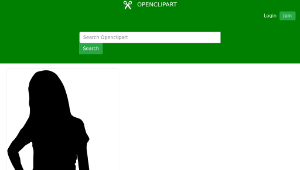 openclipart圖庫：Woman silhouette縮圖