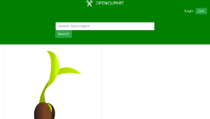 openclipart圖庫：New Life- A germinating seed.
