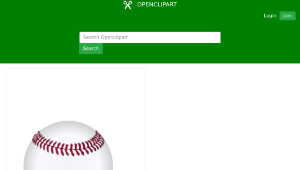 openclipart圖庫：Baseball縮圖