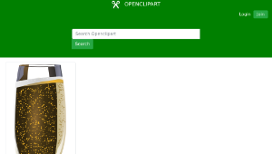 openclipart圖庫：Champagne Glass Remix 2