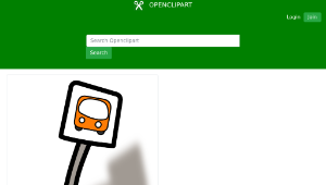 openclipart圖庫：Funny Bus stop-資源代表圖