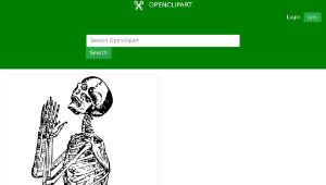 openclipart圖庫：Praying Skeleton縮圖