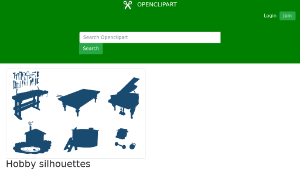 openclipart圖庫：Hobby silhouettes縮圖
