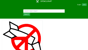 openclipart圖庫：peace - no war縮圖