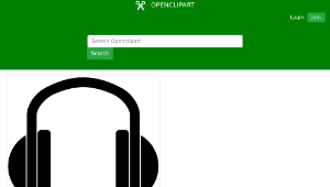 openclipart圖庫：Stylized Headphones v2-資源代表圖