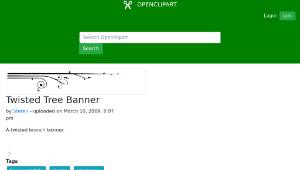 openclipart圖庫：Twisted Tree Banner-資源代表圖