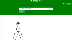 openclipart圖庫：Herramienta alicate dibujo para colorear縮圖