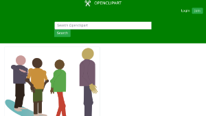 openclipart圖庫：Waiting in Line-資源代表圖