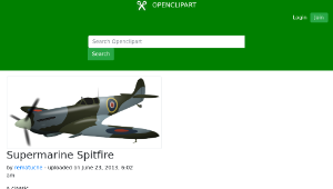 openclipart圖庫：Supermarine Spitfire-資源代表圖