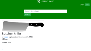 openclipart圖庫：Butcher knife-資源代表圖