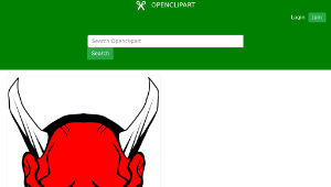 openclipart圖庫：oni mask red -資源代表圖