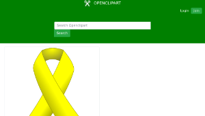 openclipart圖庫：Yellow ribbon-資源代表圖