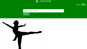 openclipart圖庫：Ballet Dancer Silhouette-資源代表圖