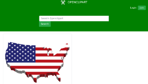 openclipart圖庫：America Map Flag-資源代表圖