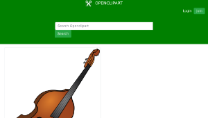 openclipart圖庫：double bass 1縮圖