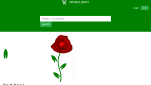 openclipart圖庫：Red Rose縮圖