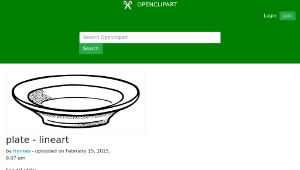 openclipart圖庫：plate - lineart縮圖