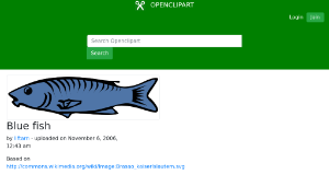 openclipart圖庫：Blue fish縮圖