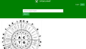 openclipart圖庫：Genetic Code BW