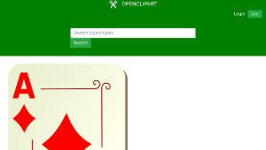 openclipart圖庫：Ornamental deck: Ace of diamonds縮圖