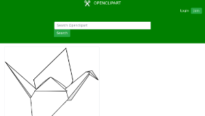 openclipart圖庫：Origami Crane縮圖