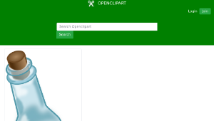 openclipart圖庫：Message in a Bottle縮圖