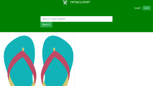openclipart圖庫：Flipflops 07縮圖