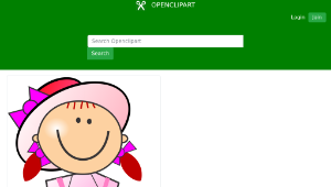 openclipart圖庫：Girl Smiling Stick Figure縮圖