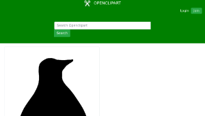 openclipart圖庫：Silhouette - penguin縮圖