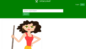 openclipart圖庫：young housekeeper girl with broomstick-資源代表圖