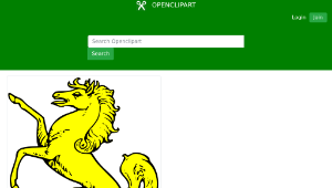 openclipart圖庫：horse rampant縮圖