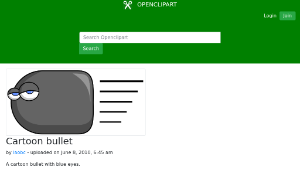 openclipart圖庫：Cartoon bullet縮圖