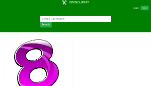 openclipart圖庫：Glossy Number : Eight-資源代表圖